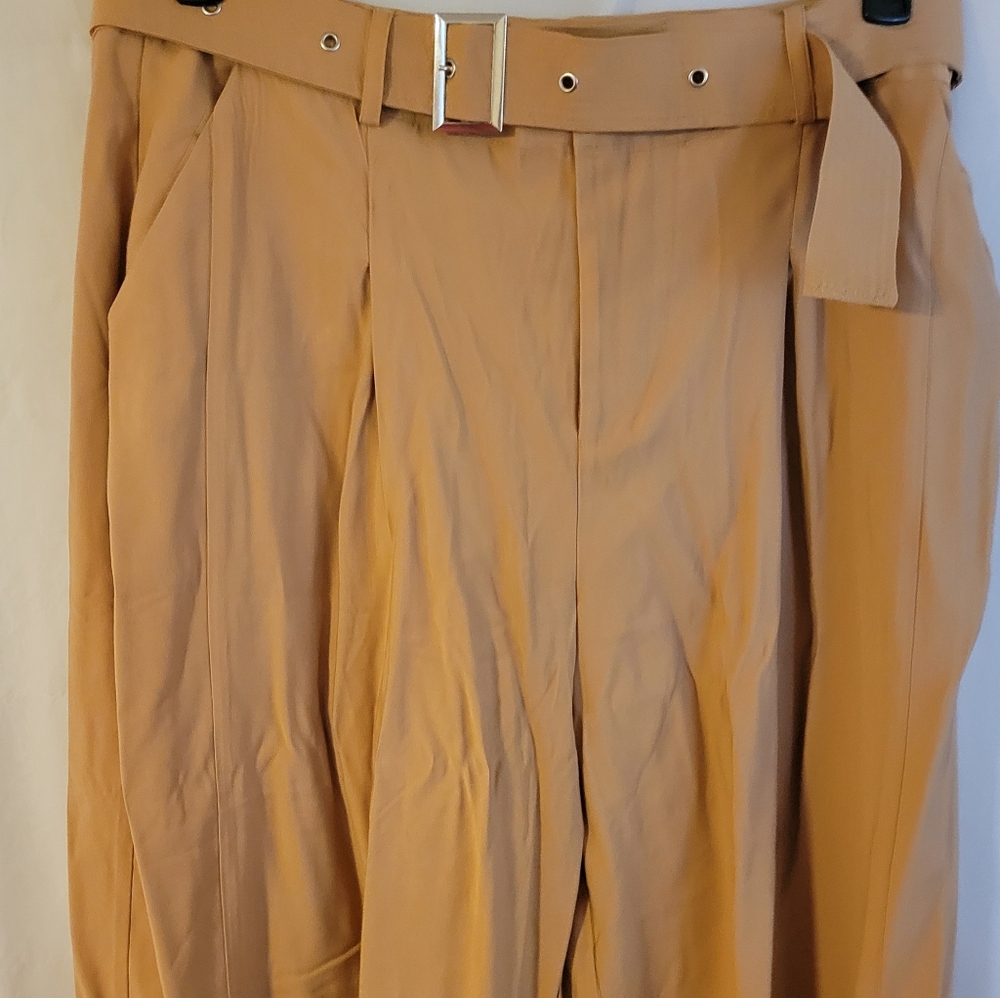 Forever 21 Plus Size Belted Tan Pants